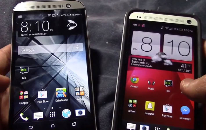 HTC One 2014 side by side