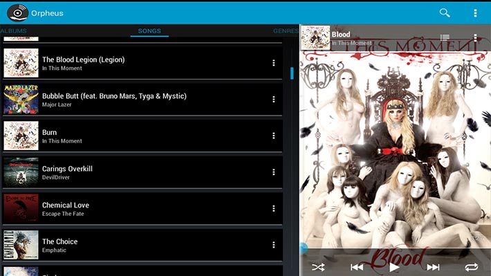 orpheus music player android apps