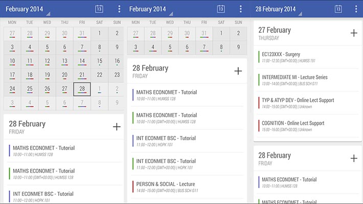 today calendar android apps
