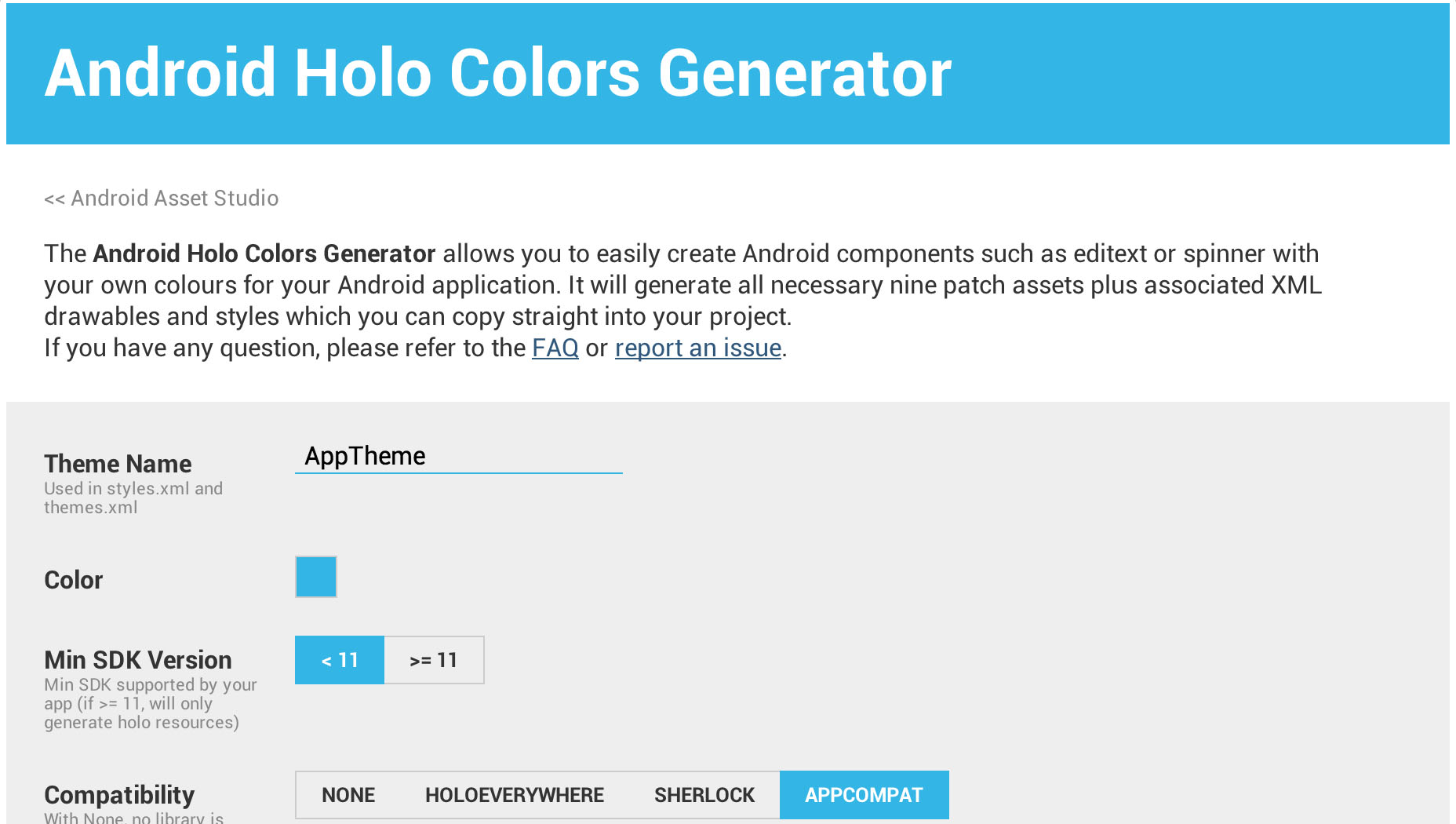 Android Holo Colors Generator