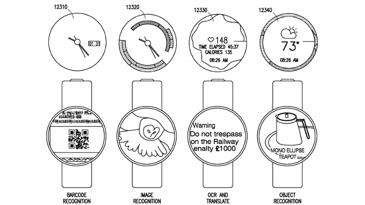 Samsung Patent Smartwatch UI and Camera Capture