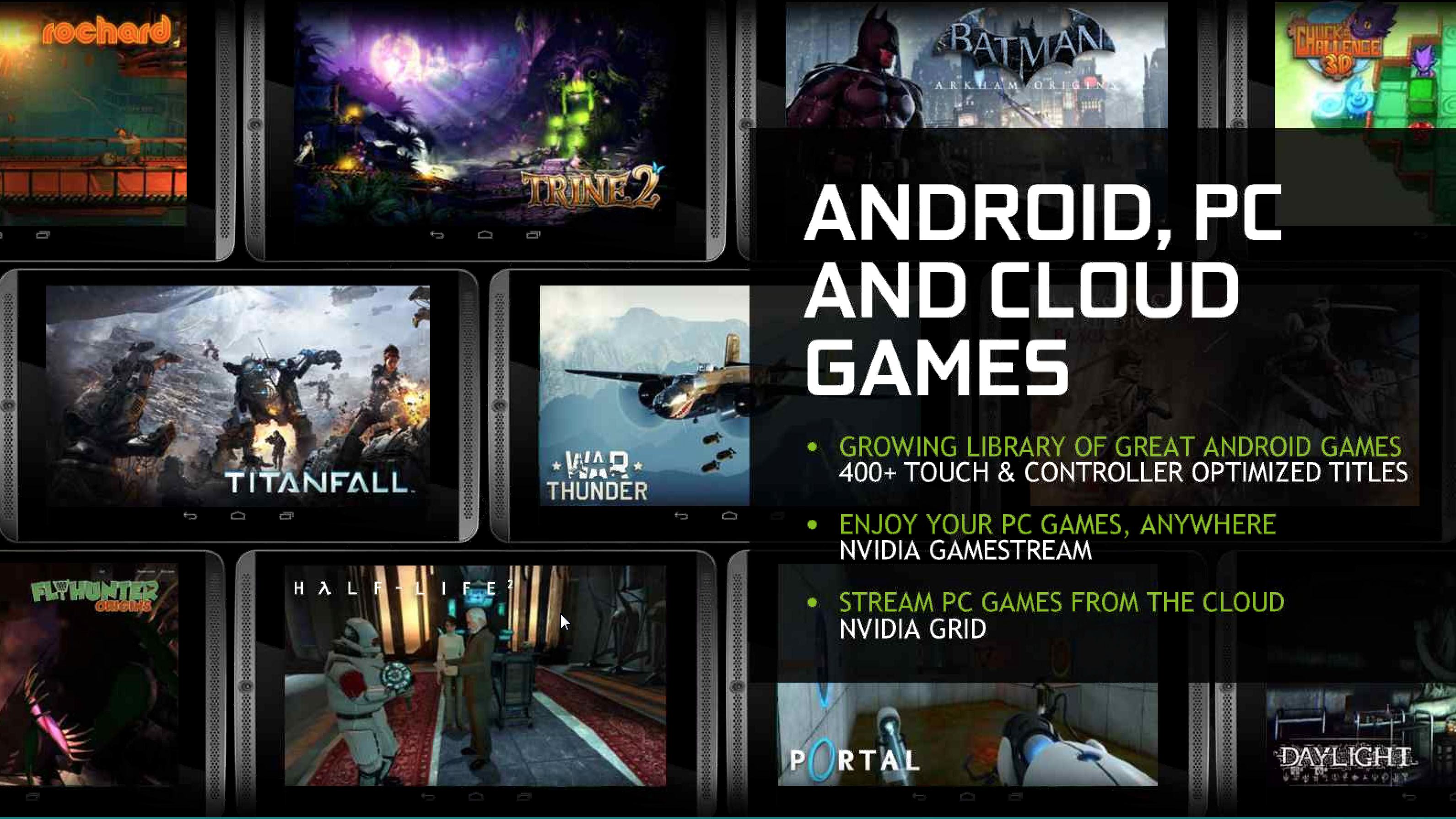 NVIDIA Shield Tablet Tegra K1 Android PC Cloud Games