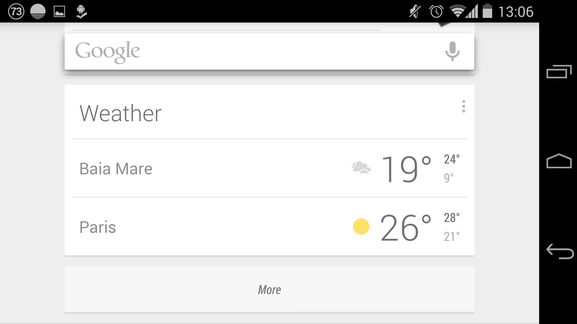google now weather