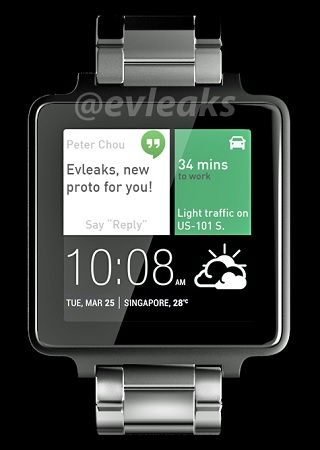 Artistic rendering of supposed HTCwatch's design.