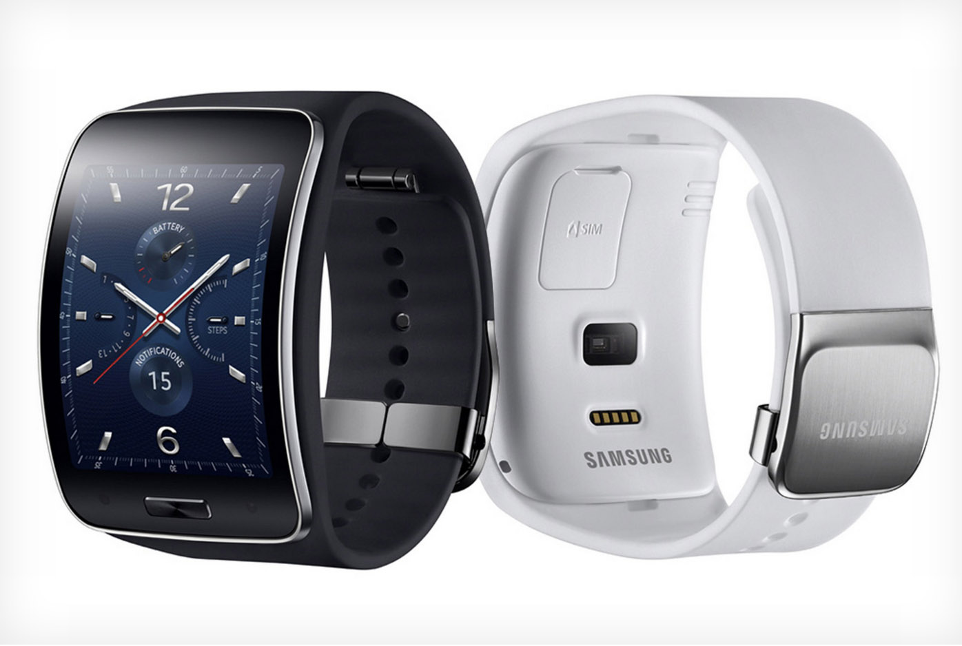Smartwatch Gear S Curved AMOLED Tizen Black White