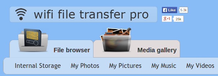 WiFi File Transfer Pro Media Gallery