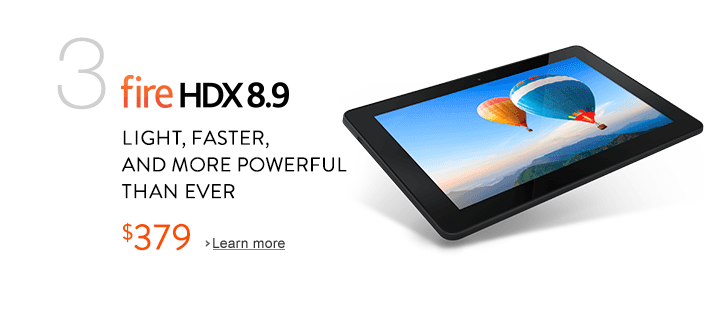 New Amazon Kindle Fire HDX 8.9 tablet
