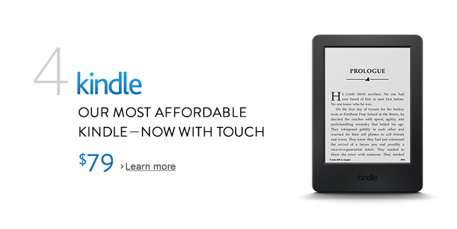 New Amazon Kindle touchscreen