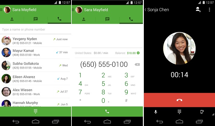hangouts dialer android apps