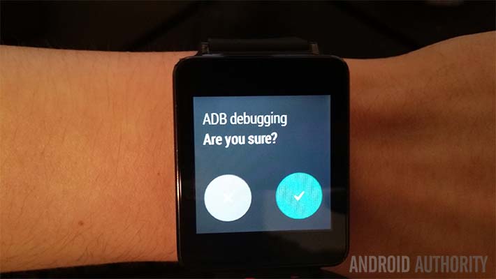 Android Wear ADB developer options