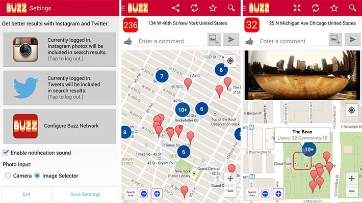 Buzz Social Networking Map screenshot