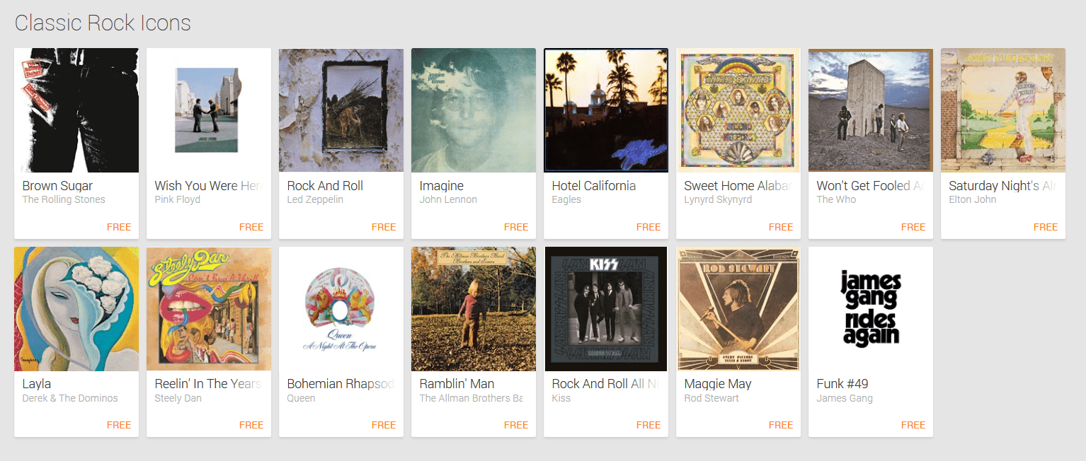 Google Play Rock Classics