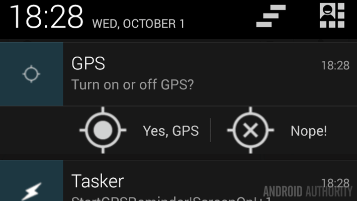 Tasker Location GPS Notification