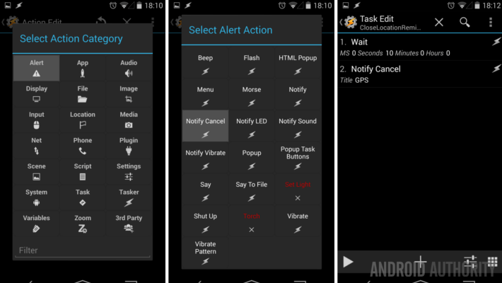 Tasker Location GPS Notify Cancel