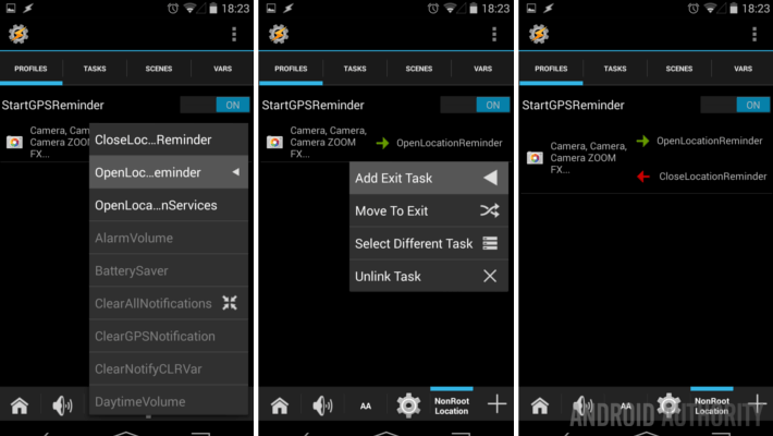 Tasker Location GPS Profile Exit Task