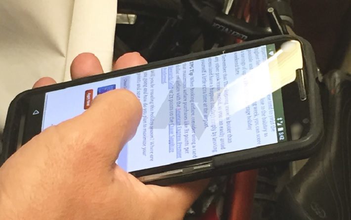 Nexus 6's front, allegedly spotted in the wild.