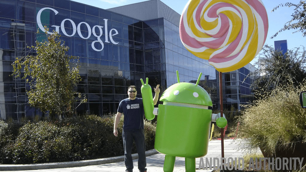 Android Lollipop with Google logo Peace