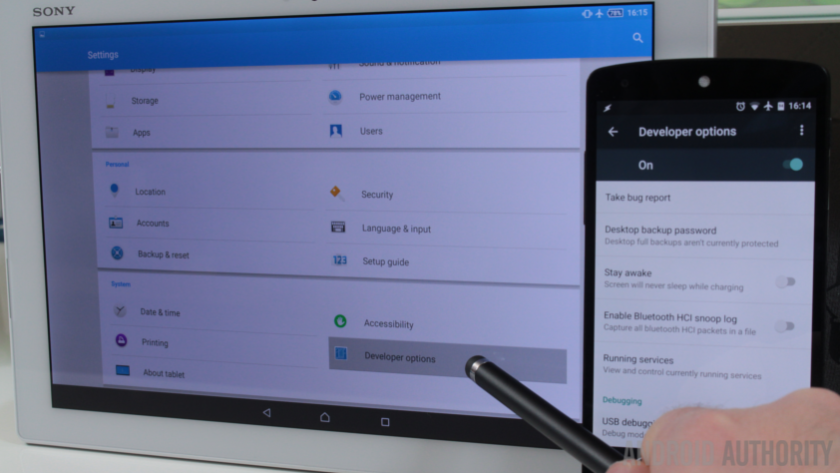 Nexus 5 developer options