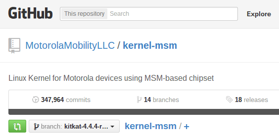 Kernel source for Motorola Moto X 2014
