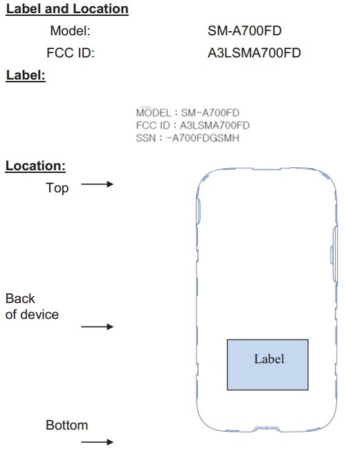 Samsung-Galaxy-A7-SM-A700-FCC-Label-Locations