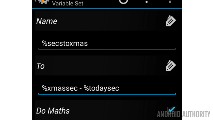 Tasker Task Variable Do Math to sec