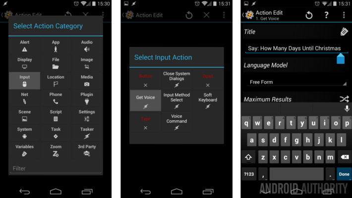 Tasker Task Voice input