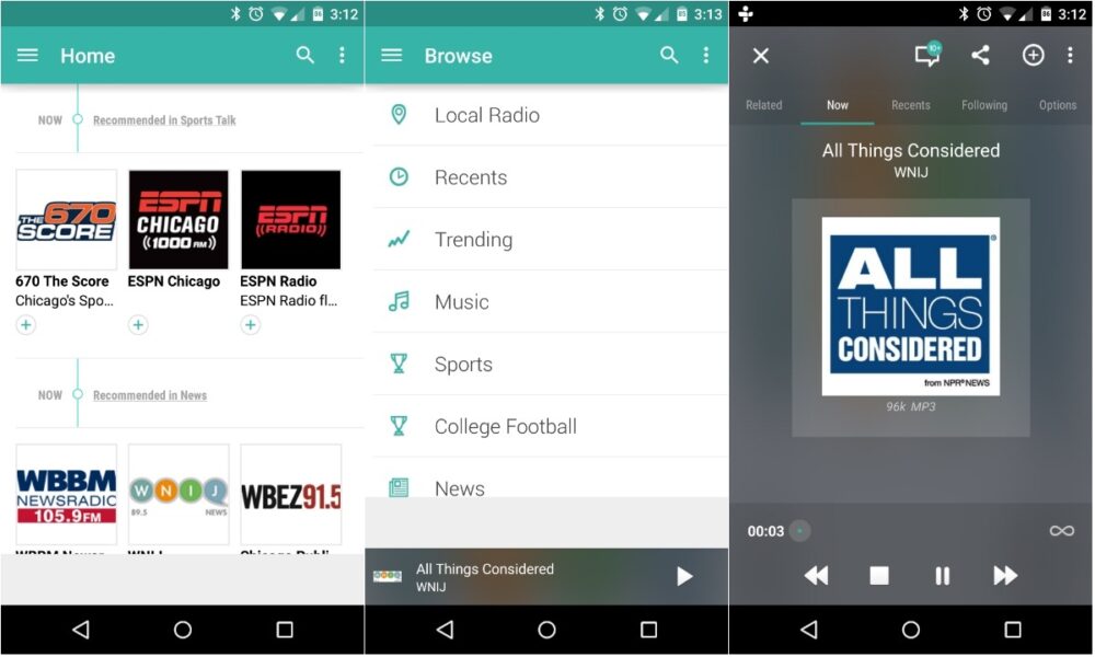Latest update brings Material Design and Chromecast support to TuneIn Radio
