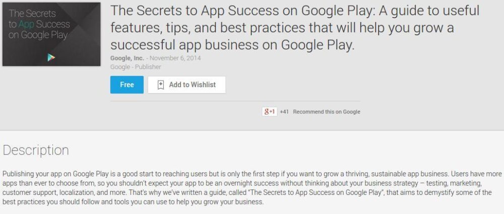 Google releases free e-book for developers, dubbed ‘Secrets to App Success’