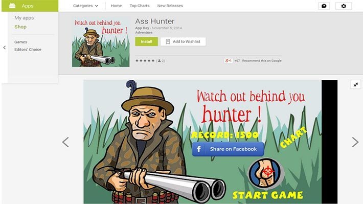 ass hunter most controversial android apps 2014
