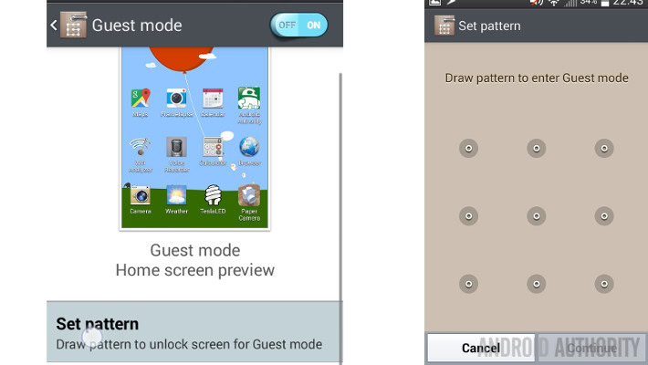 LG Guest Mode Set pattern