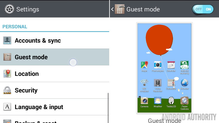 LG Guest Mode Settings