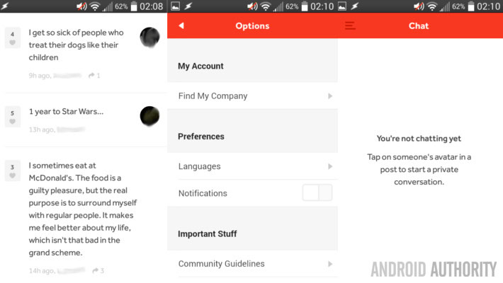 Secret app update Settings Secret app update Settings