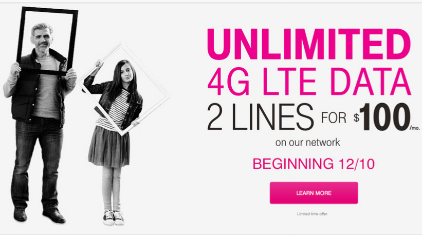 TMobile Unlimited Family 4G 2 lines