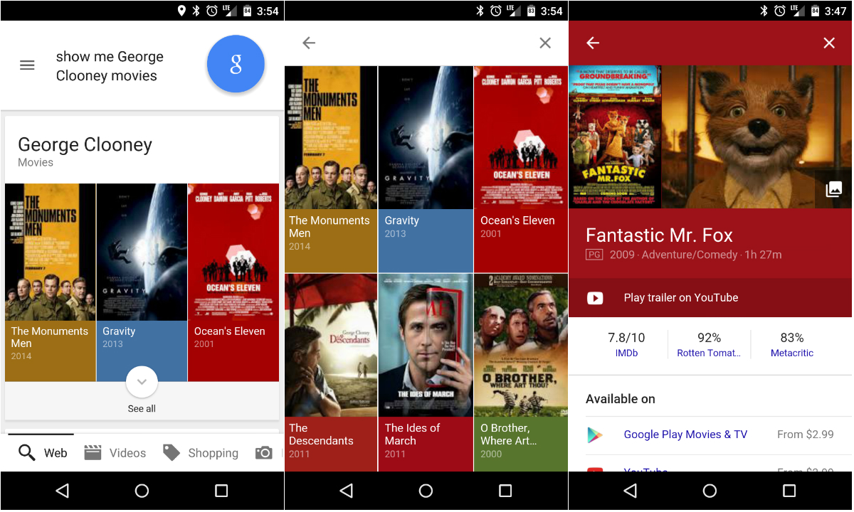 Movie results in Google Search are getting a beautifully-animated update