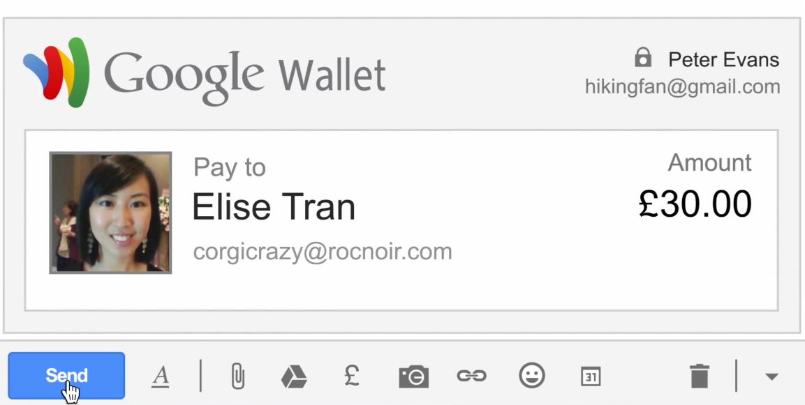 Google Wallet Gmail UK