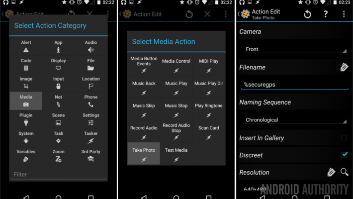 Android customization - Device security, intrusion detection Tasker - Android