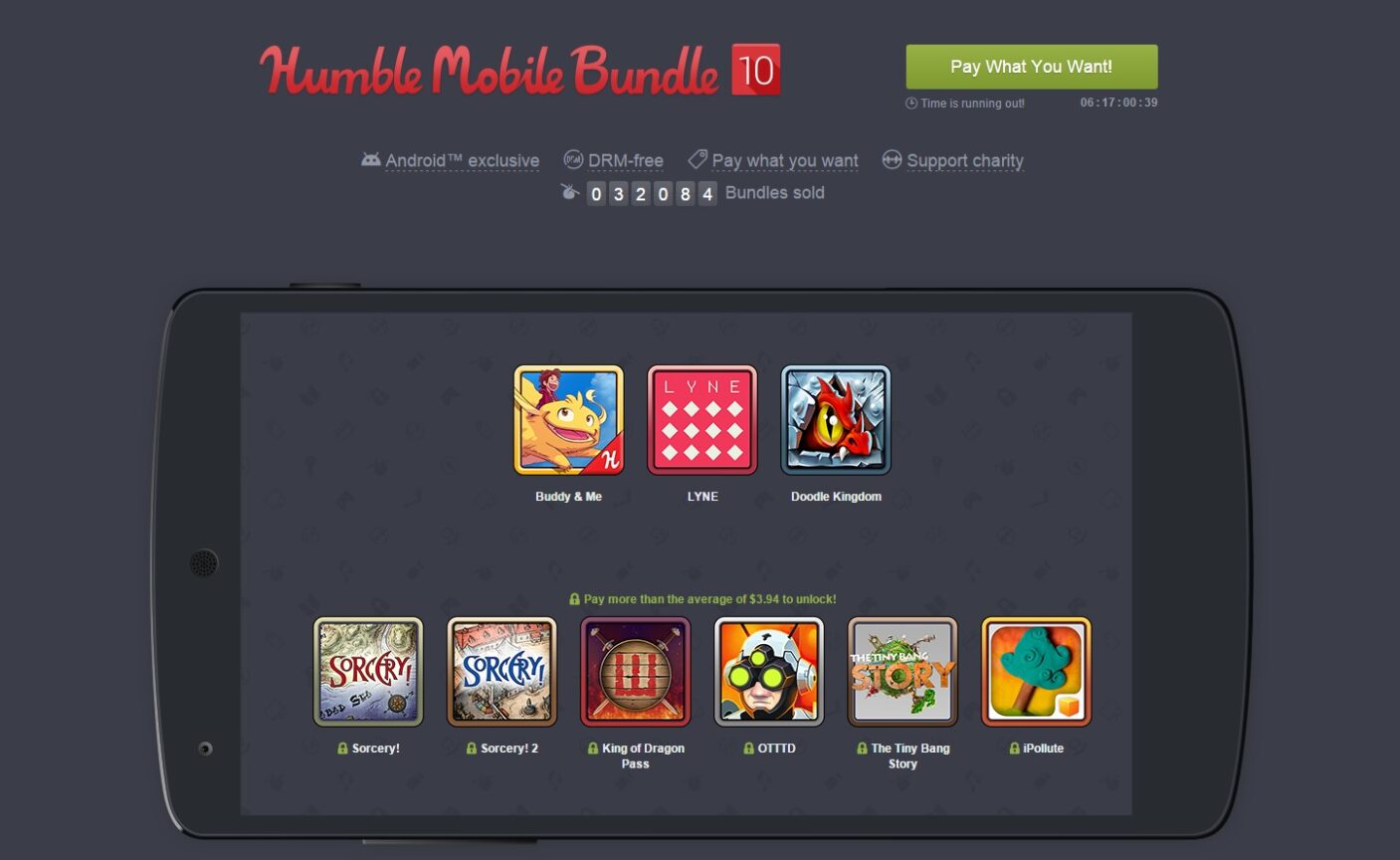 Humble Mobile Bundle 10 updated, adds iPollute, Sorcery and Tiny Bang Story