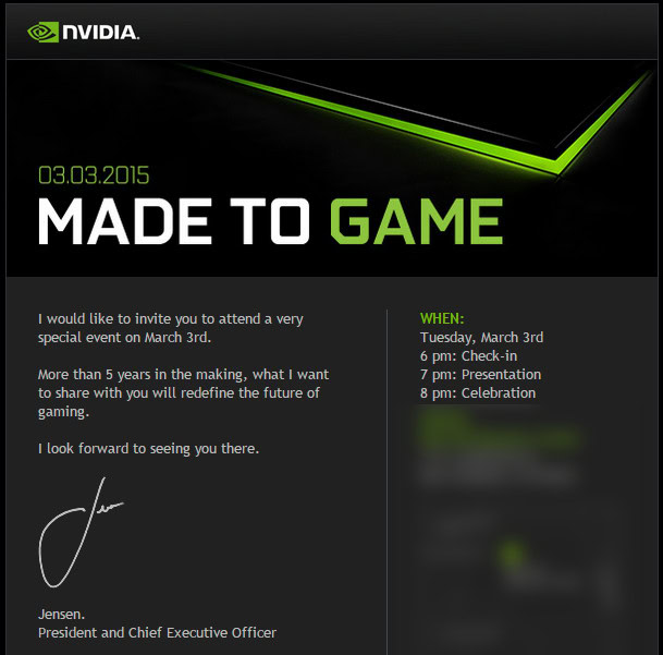 NVIDIA March 3 Gaming Announcement