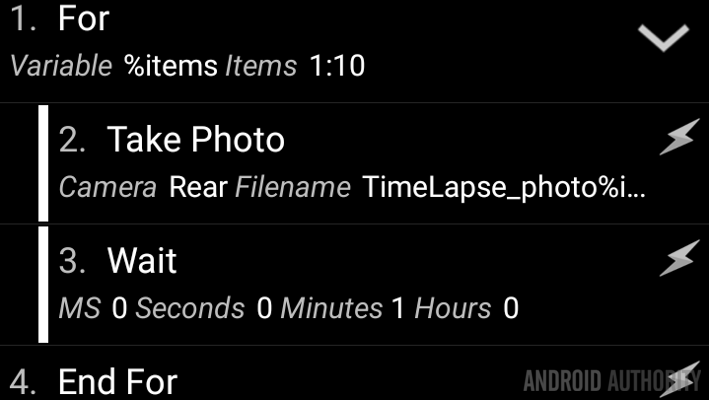 Android customization - capture time lapse images using coding 101: the For loop - Android Authority