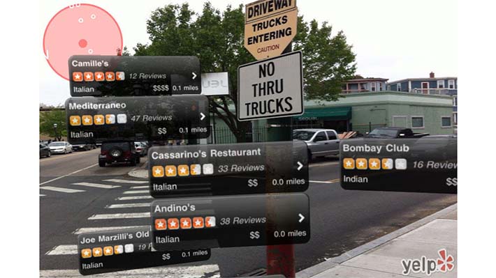 yelp monocle best AR apps and games for Android (augmented reality)