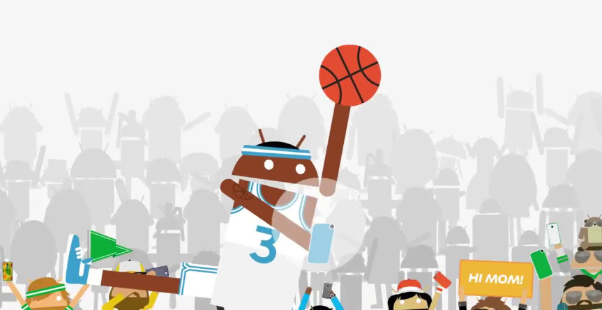 Android Commercial be together not the same dunk selfie