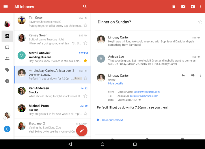 New Gmail Update For Android Brings A Unified Inbox Conversation View