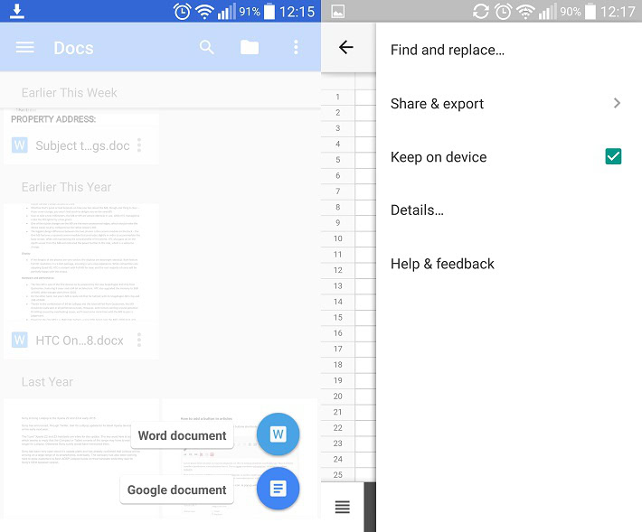 Google Docs update