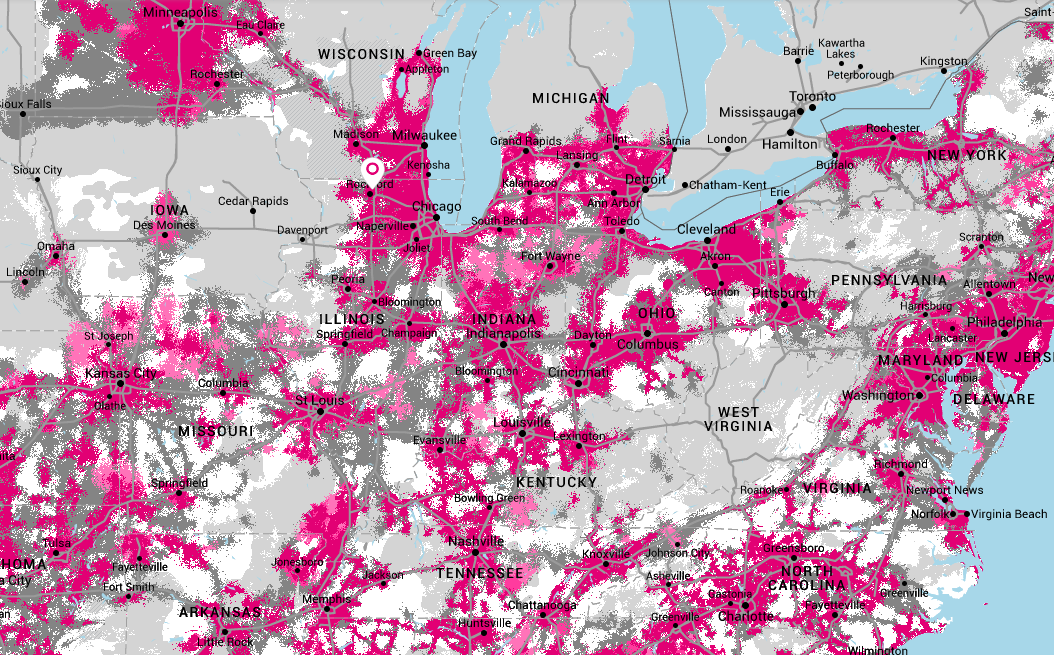 T-Mobile new coverage map
