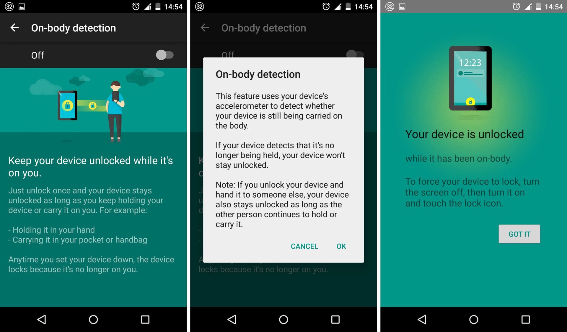 on-body detection 1