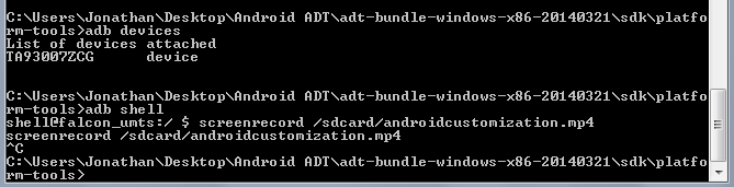 ADB screenrecord sample