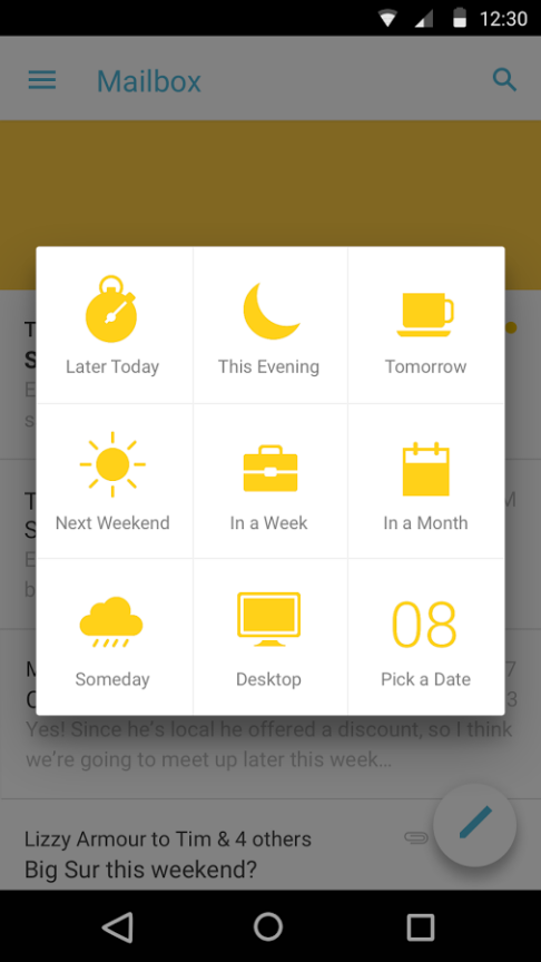 Mailbox for Android version 2.0.1 update brings a Material Design refresh