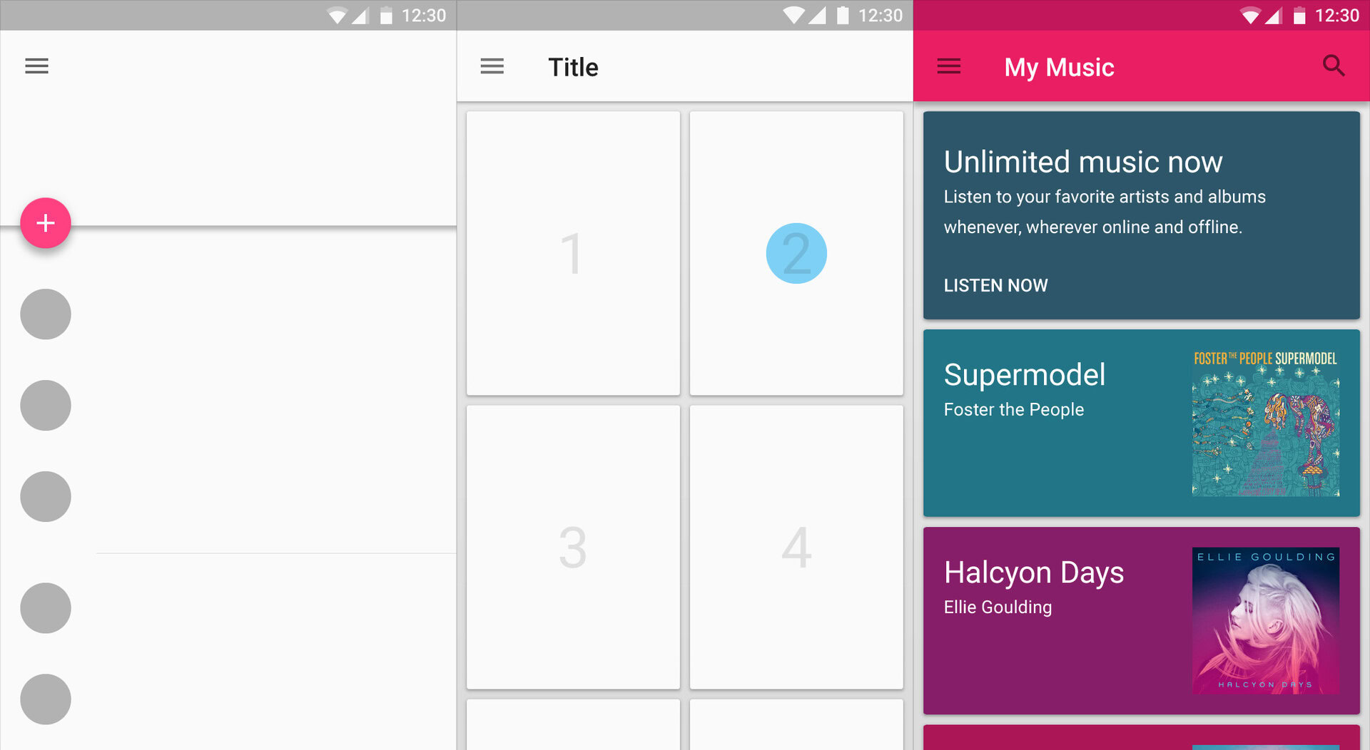 Material Design Examples