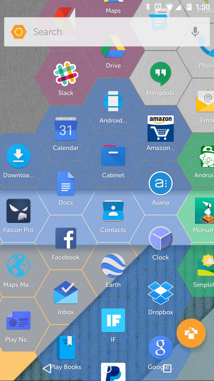 Hexy Launcher is a unique home screen replacement app from SwiftKey's