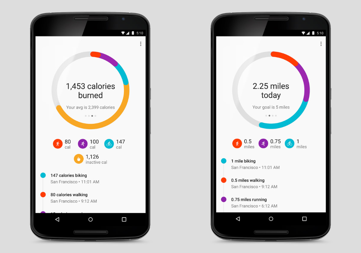 Google Fit update AA